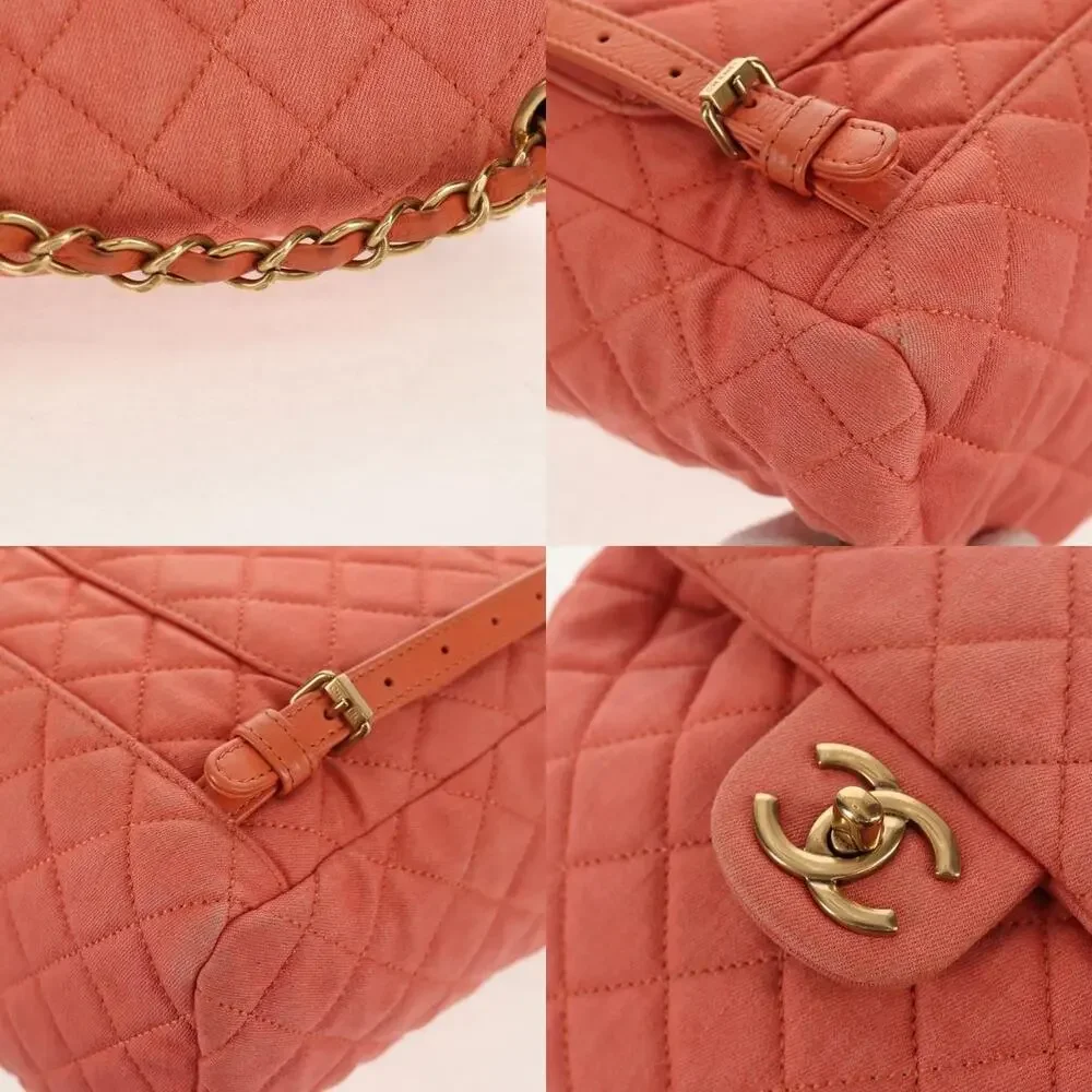 Chanel Matelasse Denim Backpack Pink